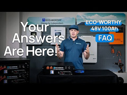 Eco-Worthy Cubix 100 | 48V 100Ah Server Rack Battery | Bluetooth & WiFi | 10 Years Warranty | UL1973 | UL9540A | CEC