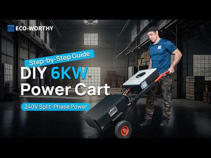 Eco-Worthy 6KW Solar Off-grid Split-phase AIO Inverter, 48Vdc to 120Vac/240Vac, 9kW@500V PV Input