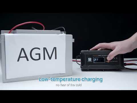 20A 12V/24V Smart Battery Charger with LCD Display for Most Batteries