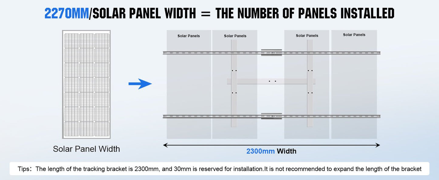 Single Axis Solar Tracker System - Mounting brackets - ECO - WORTHY