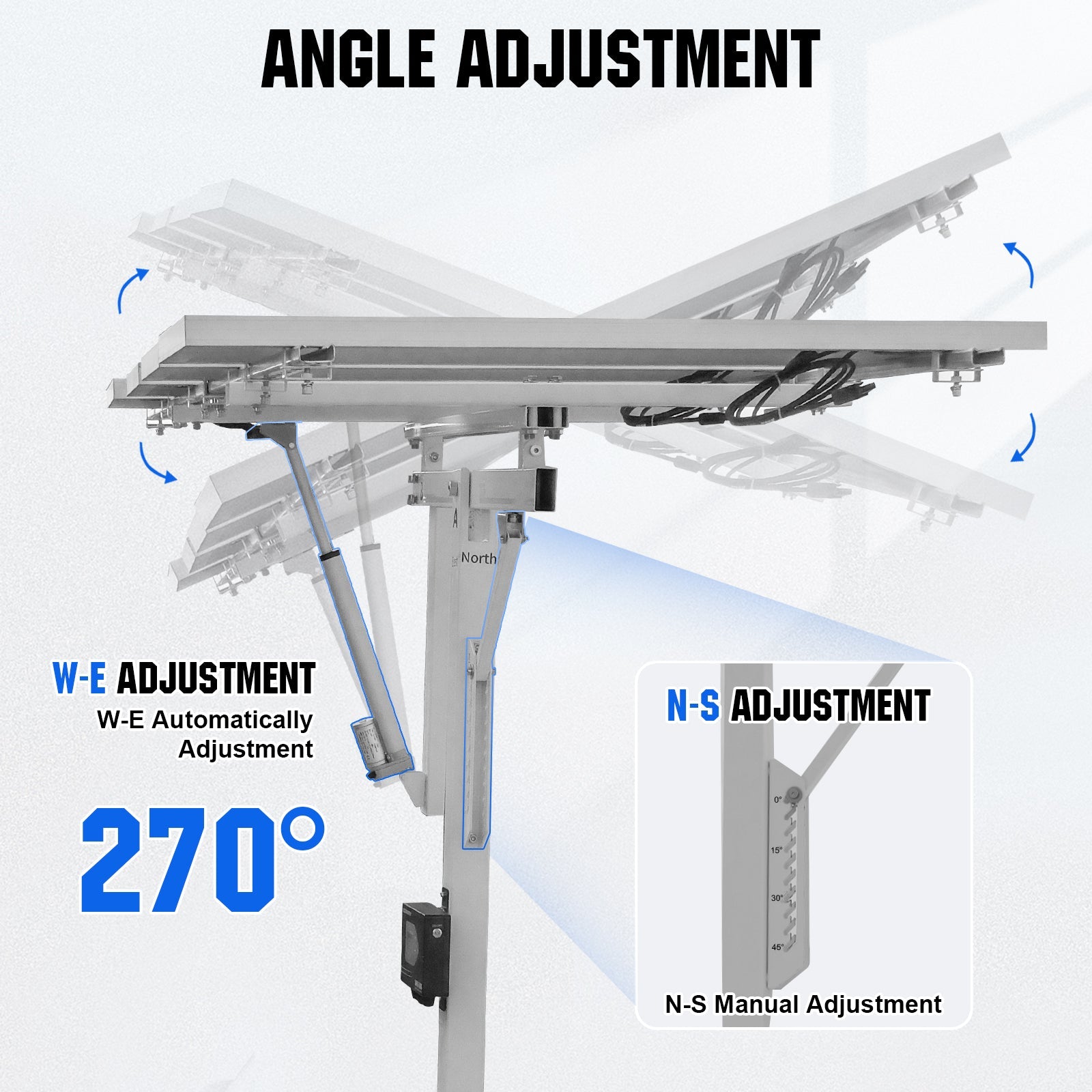 Single Axis Solar Tracker System - Mounting brackets - ECO - WORTHY