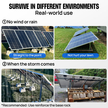 Upgraded Adjustable Multi - Piece Solar Panel Mounting Brackets for 1 - 4 Pieces of 200W 300W 400W Solar Panels - Mounting brackets - ECO - WORTHY