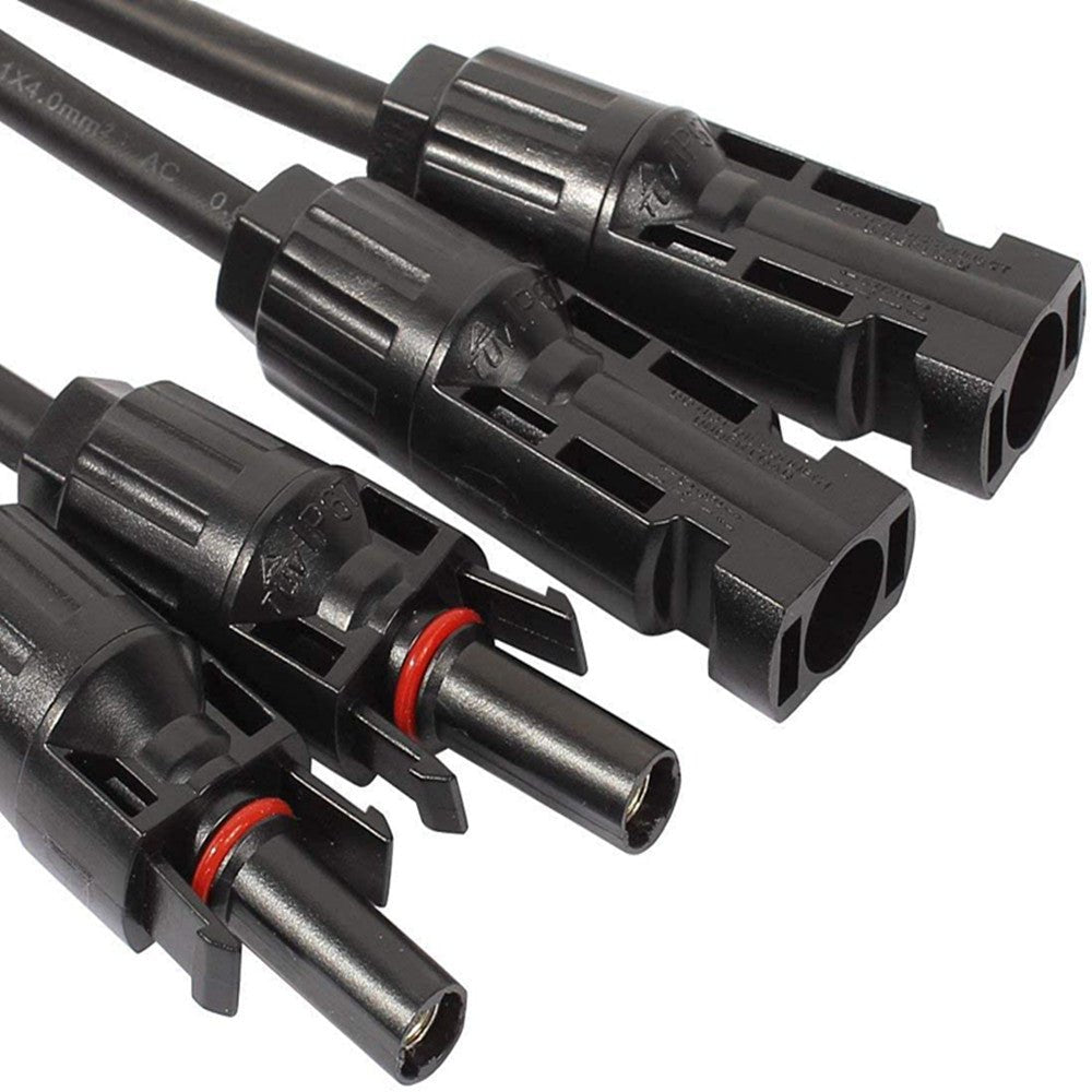 12AWG 1 Pair Solar MC4 Y Parallel Branch Connectors MFF&FMM Pair - wirings - ECO - WORTHY