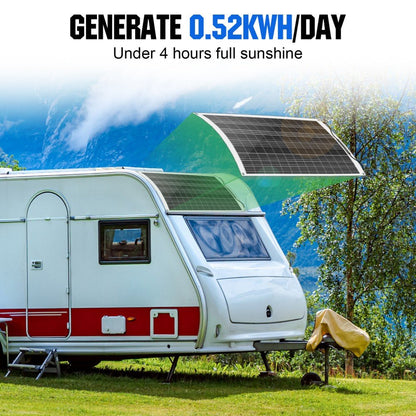 130W 12V Flexible Mono Solar Panel - Solar panel - ECO - WORTHY