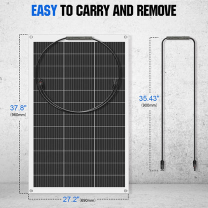 130W 12V Flexible Mono Solar Panel - Solar panel - ECO - WORTHY