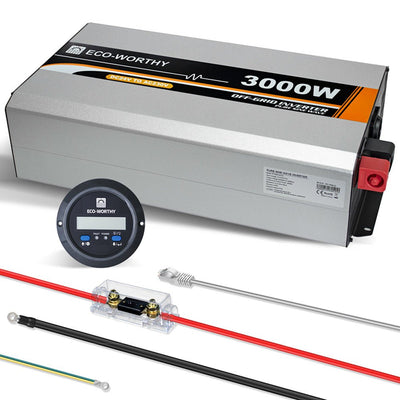 3000W Off Grid Pure Sine Wave Inverter 24V to 110V - INVERTER - ECO - WORTHY