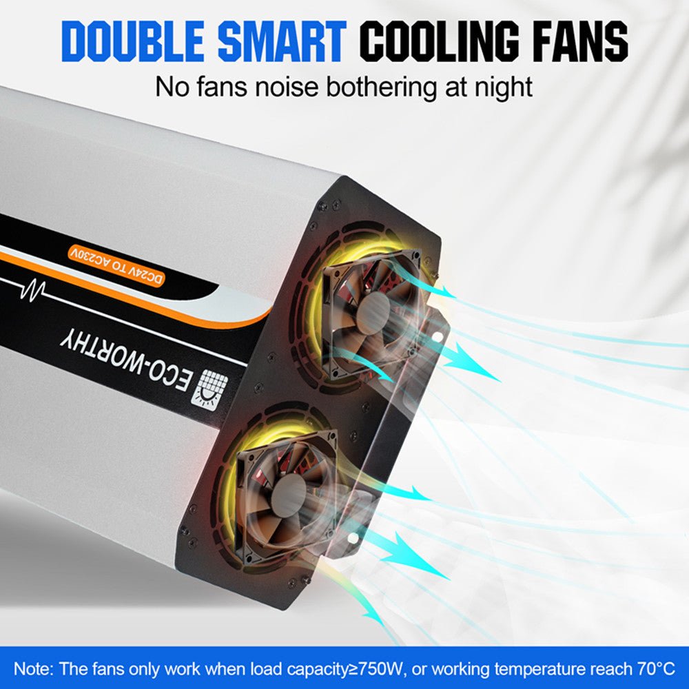 3000W Off Grid Pure Sine Wave Inverter 24V to 110V - INVERTER - ECO - WORTHY