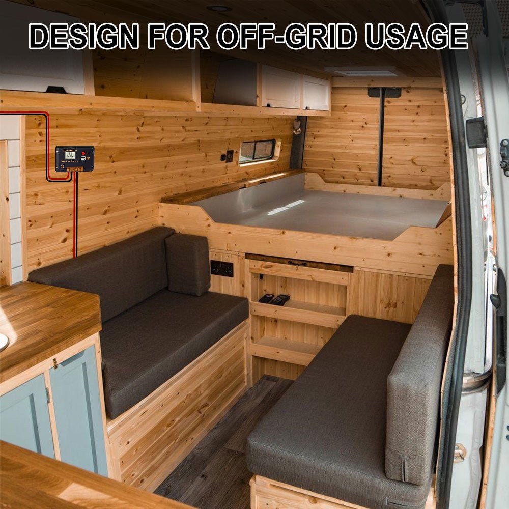 30A PWM LCD Display Solar Charge Controller Regulator with USB Port 12V/24V Autoswitch - charge controller - ECO - WORTHY
