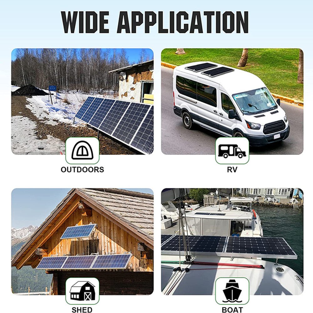 400W 12V (4x100W) Complete MPPT Off Grid Solar Kit - Kits - ECO - WORTHY