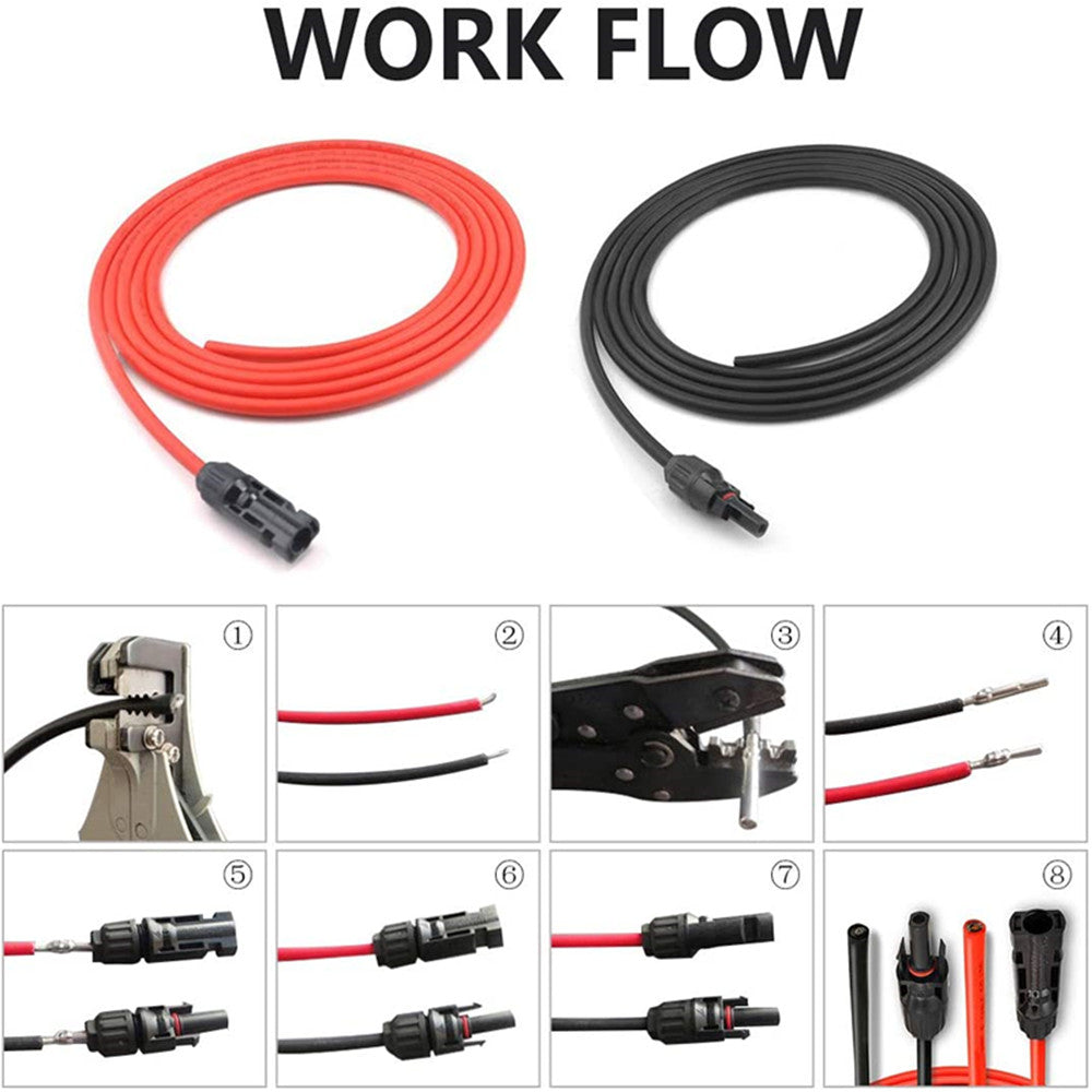 10 AWG Solar Panel PV Extension Cable with MC4 Connectors