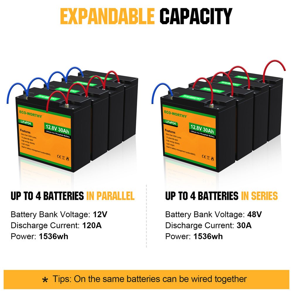 B2B - LiFePO4 12V 10Ah Lithium Iron Phosphate Battery - lithium battery - ECO - WORTHY