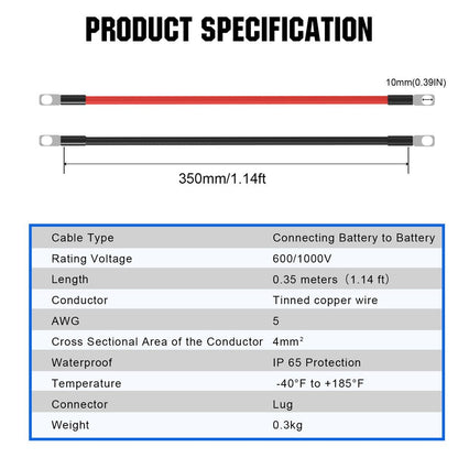Battery Interconnect Cable - wirings - ECO - WORTHY
