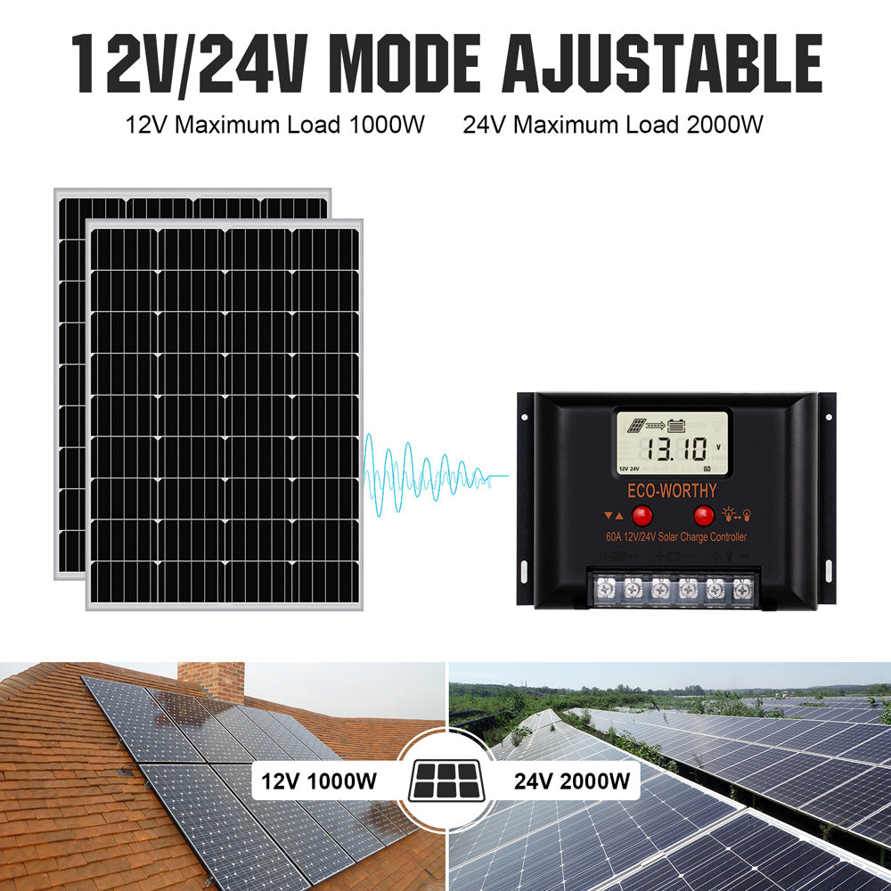 Solar Panel Controller, Eco-worthy Controller, Power Charging Pack