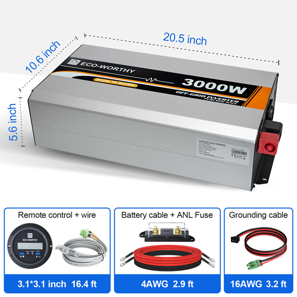 ecoworthy_24V_3000W_power_inverter_pure_sine_wave_5