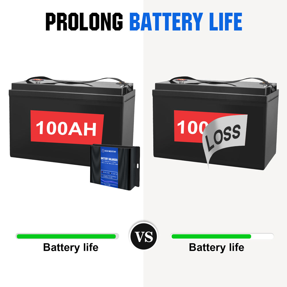 ECO-WORTHY Battery Equalizer 24V Battery Voltage Balancer, Convient pour  les batteries plomb-acide, lithium, nickel