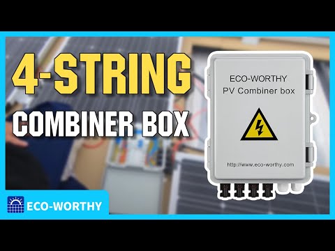 ECO-WORTHY 4 String PV Combiner Box with Lightning Arreste, 10A Rated  Current Fuse and Circuit Breakers for On/Off Grid Solar Panel System